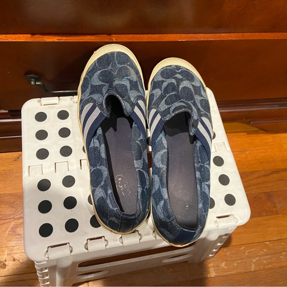 Coach Blue and Cream Women's Sneakers